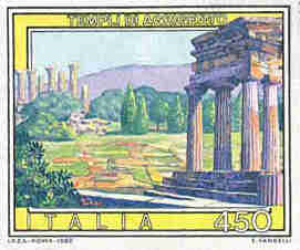 Turismo - Templi di Agrigento - 450 lire