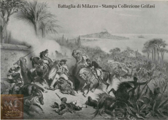 Battaglia di Milazzo - litografia di G. Dorè Parigi 1961 - Stampa prop. Grifasi Mario - inserita sul Web il 21/11/2002