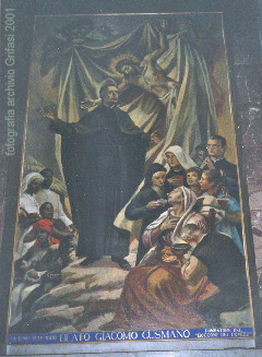 Fotografia del quadro esposto alla Cattedrale di Palermo del 1952 con il Beato Giacomo Cusmano (inserita sul web il 27/7/01)