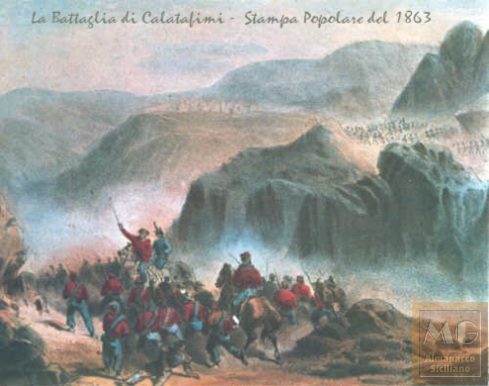 Battaglia di Calatafimi - stampa popolare del 1863 - Copia prop. Grifasi Mario - inserita sul Web il 09/11/2005