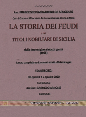 La storia dei Feudi e dei........... di Francesco San Martino de Spucches - copertina libro inserita il 26/6/01