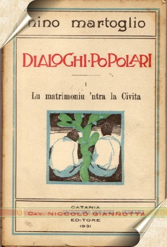 Dialoghi Popolari by Nino Martoglio - copertina libro inserita il 10/4/01