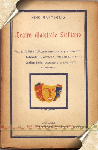Teatro Dialettale Siciliano by Nino Martoglio - copertina libro inserita il 10/4/01