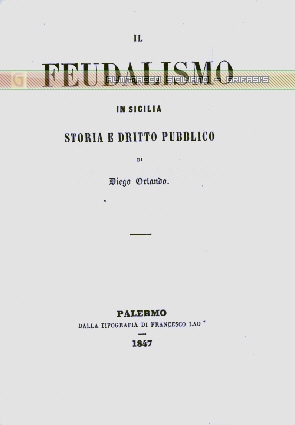 Il Feudalismo in Sicilia di Diego Orlando - copertina inserita il 29/06/01