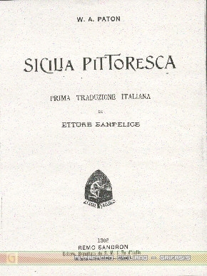 Sicilia Pittoresca di W. A. Paton - copertina libro inserita il 20/6/01
