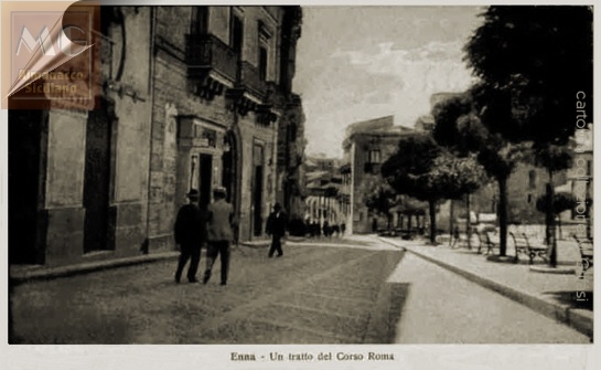 Enna - corso Roma - Cartolina del 1948 - prop. Grifasi - inserita il 24/2/01