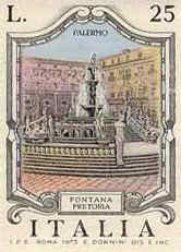 La Fontana di Piazza Pretoria a Palermo - 25 Lire