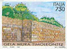Mura Timoleontee di Gela - 750 lire