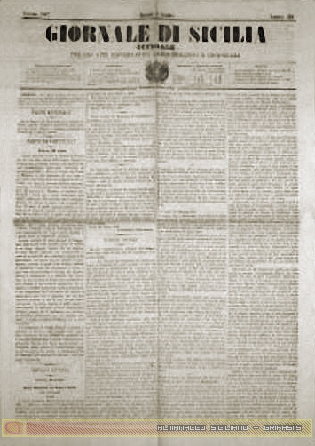 Copia del Giornale di Sicilia del 1867 - archivio Grifasi Mario