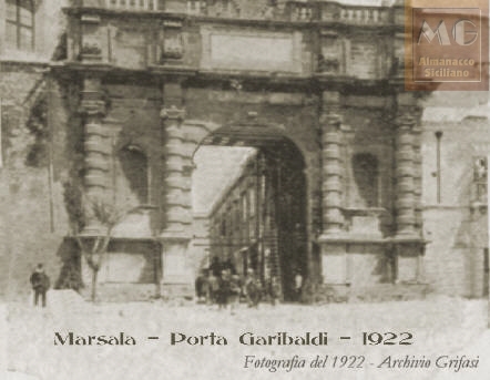 Marsala - fotografia del 1922 - Porta Garibaldi