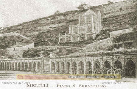 Melilli - Il Piano di S. Sebastiano - fotografia del 1904 - inserita il 14/11/01