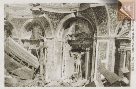 Messina il terremoto del 1908 - rovine chiesa S. Nicola