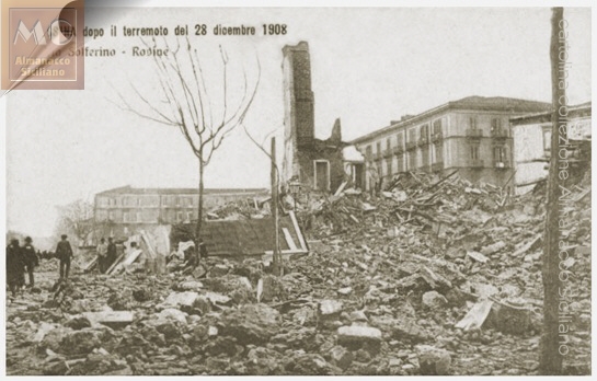 Messina dopo il terremoto del 1908 - via  Solferino - 1909