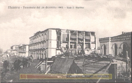 Messina dopo il terremoto del 1908 - Viale san Martino