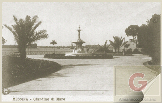 Messina - prima del terremoto del 1908 - il giardino a mare
