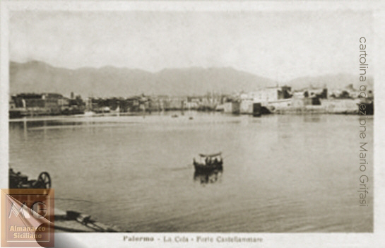 Palermo - La Cala e il Forte di Castellammare - fotografia del 1923 - inserita il 22/11/01