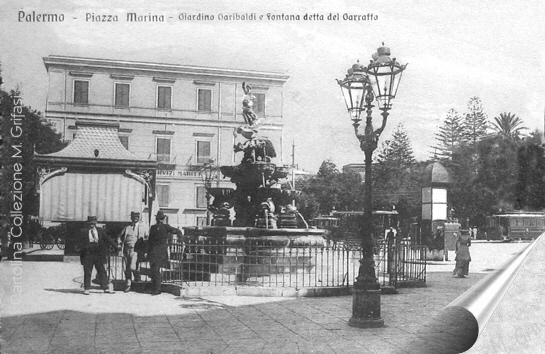 Palermo - Piazza Marina - cartolina del 1902 - inserita il 09/11/97