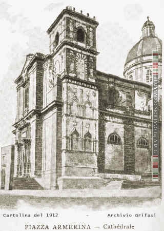 Piazza Armerina - La Cattedrale - fotografia del 1912 - inserita il 15/11/01