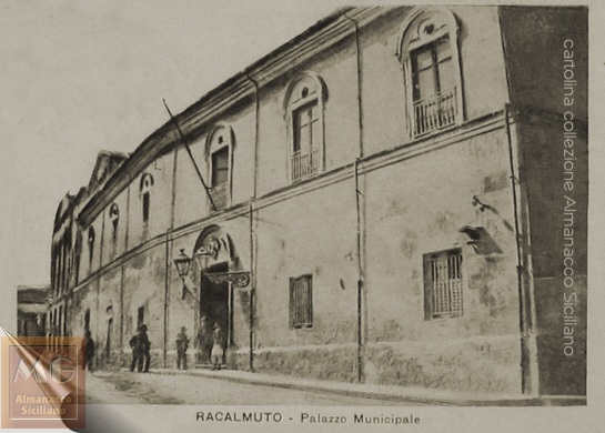 Racalmuto - Palazzo Municpale - Cartolina del 1889 - prop. Grifasi - inserita il 10/10/03