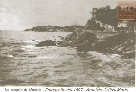 Scoglio di Quarto (Genova) - fotografia del 1897 - (inserita il 1/3/02)
