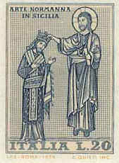 Cristo che incorona Re Ruggiero - 20 Lire