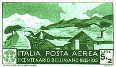 Centenario della morte di Vincenzo Bellini - 15/10/35 - Scena della sonnambula - lire 5 +2