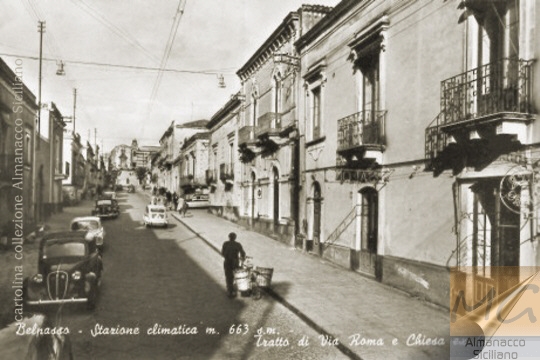 Belpasso - La nevicata del dicembre 1954 - Cartolina del 1954 - inserita il 26/01/06