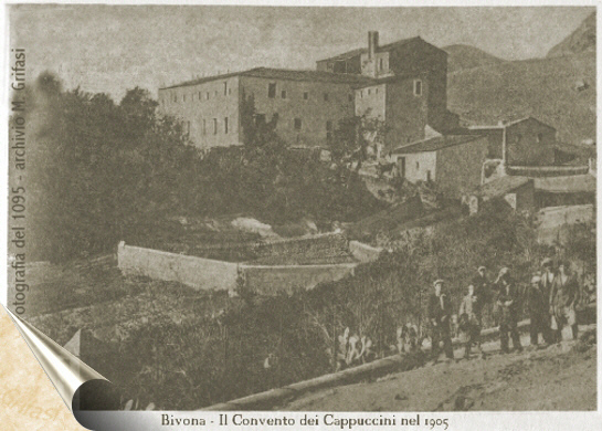Bivona - il Convento dei Cappuccini - Cartolina del 1905 - inserita il 06/02/06