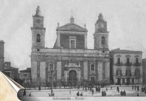 Caltanissetta - Il Duomo - cartolina del 1928 collezione Grifasi - inserita il 05/12/01
