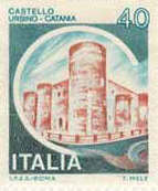 Castelli d'Italia - Castello Ursino di Catania - 40 lire