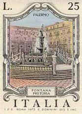 La Fontana di Piazza Pretoria a Palermo - 25 Lire