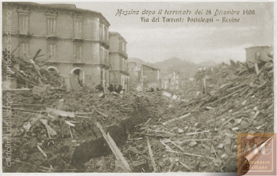 Messina - Rovine in via Portalegni