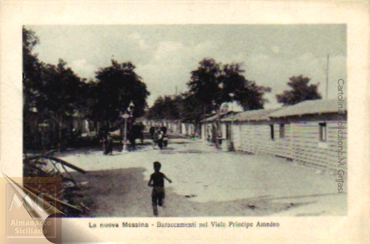 Messina dopo il terremoto del 1908 - Baraccamenti nel 1909