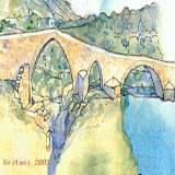 Disegno ponte sul fiume Simeto