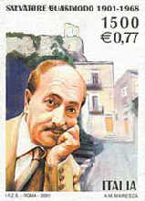 Ritratto di Salvatore Quasimodo - 1500 L. - € 0,77