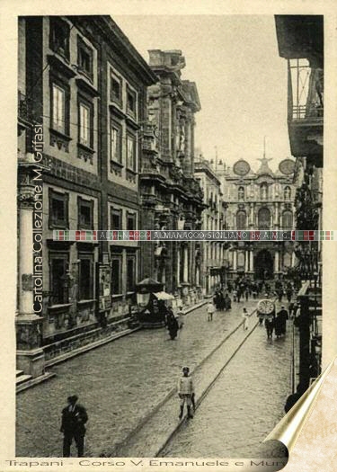 I binari del Tram in Corso Vittorio Emanuele nel 1903